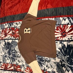Aelfric Eden Brown and Cream Varsity Jacket